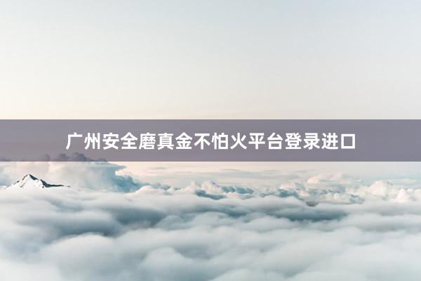 广州安全磨真金不怕火平台登录进口